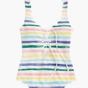 Marysia x J. Crew Palm Springs Striped Swimsuit BNWT Size M